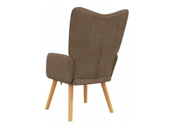 Clearance vidaxl Cadeira de descanso tecido Castanho