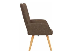 Clearance vidaxl Cadeira de descanso tecido Castanho