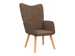 Clearance vidaxl Cadeira de descanso tecido Castanho