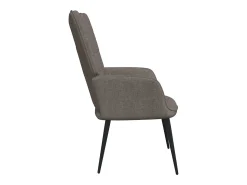 New Cadeira de descanso tecido cinzento-acastanhado PT607701 Taupe