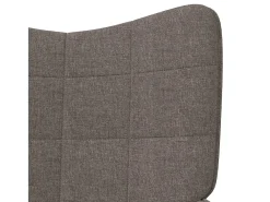 New Cadeira de descanso tecido cinzento-acastanhado PT607701 Taupe