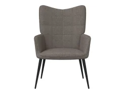 New Cadeira de descanso tecido cinzento-acastanhado PT607701 Taupe