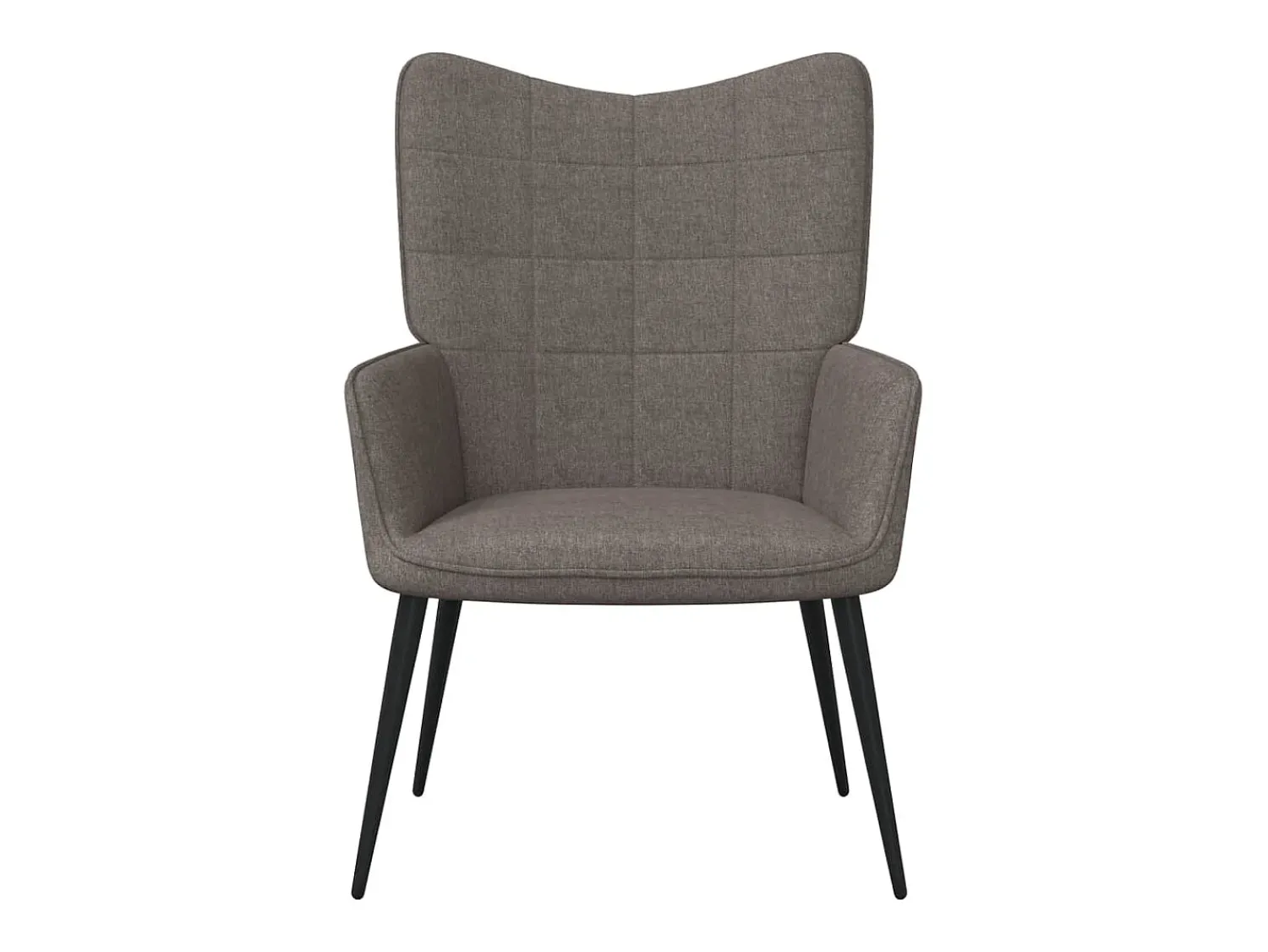 New Cadeira de descanso tecido cinzento-acastanhado PT607701 Taupe