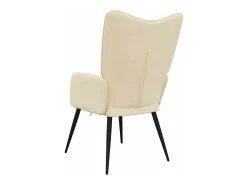 Poltrona*vidaxl Cadeira de descanso tecido cor Creme