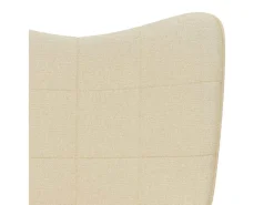 Poltrona|vidaxl Cadeira de descanso tecido cor Creme