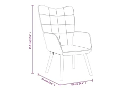 Poltrona|vidaxl Cadeira de descanso tecido cor Creme