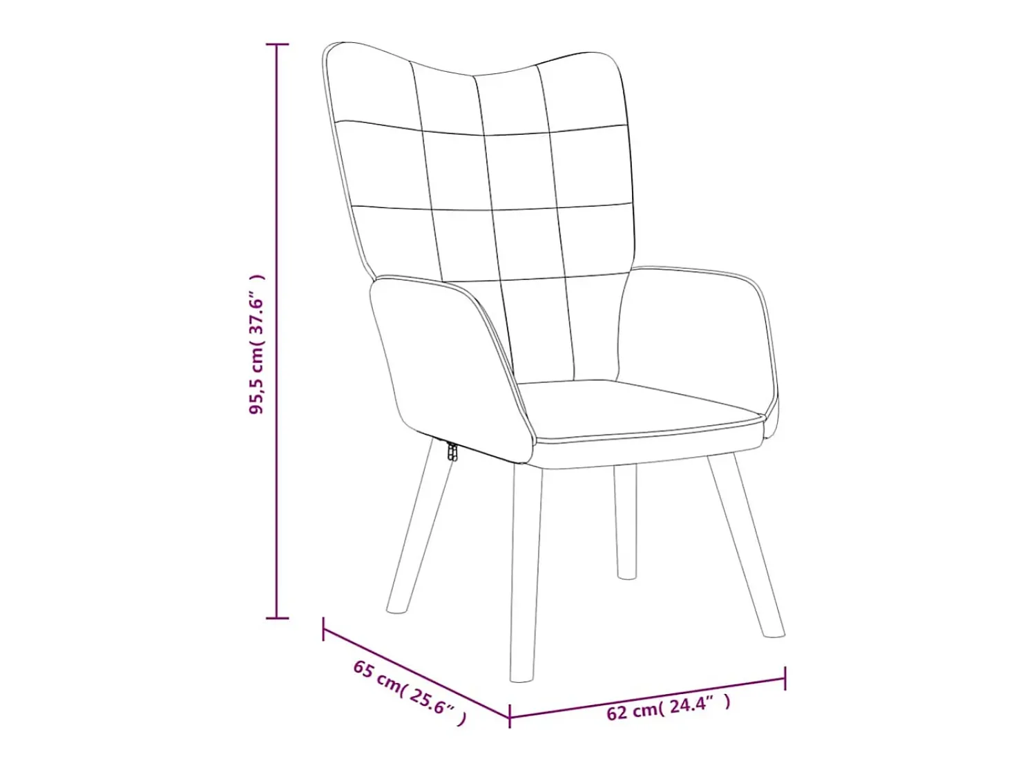 Poltrona|vidaxl Cadeira de descanso tecido cor Creme
