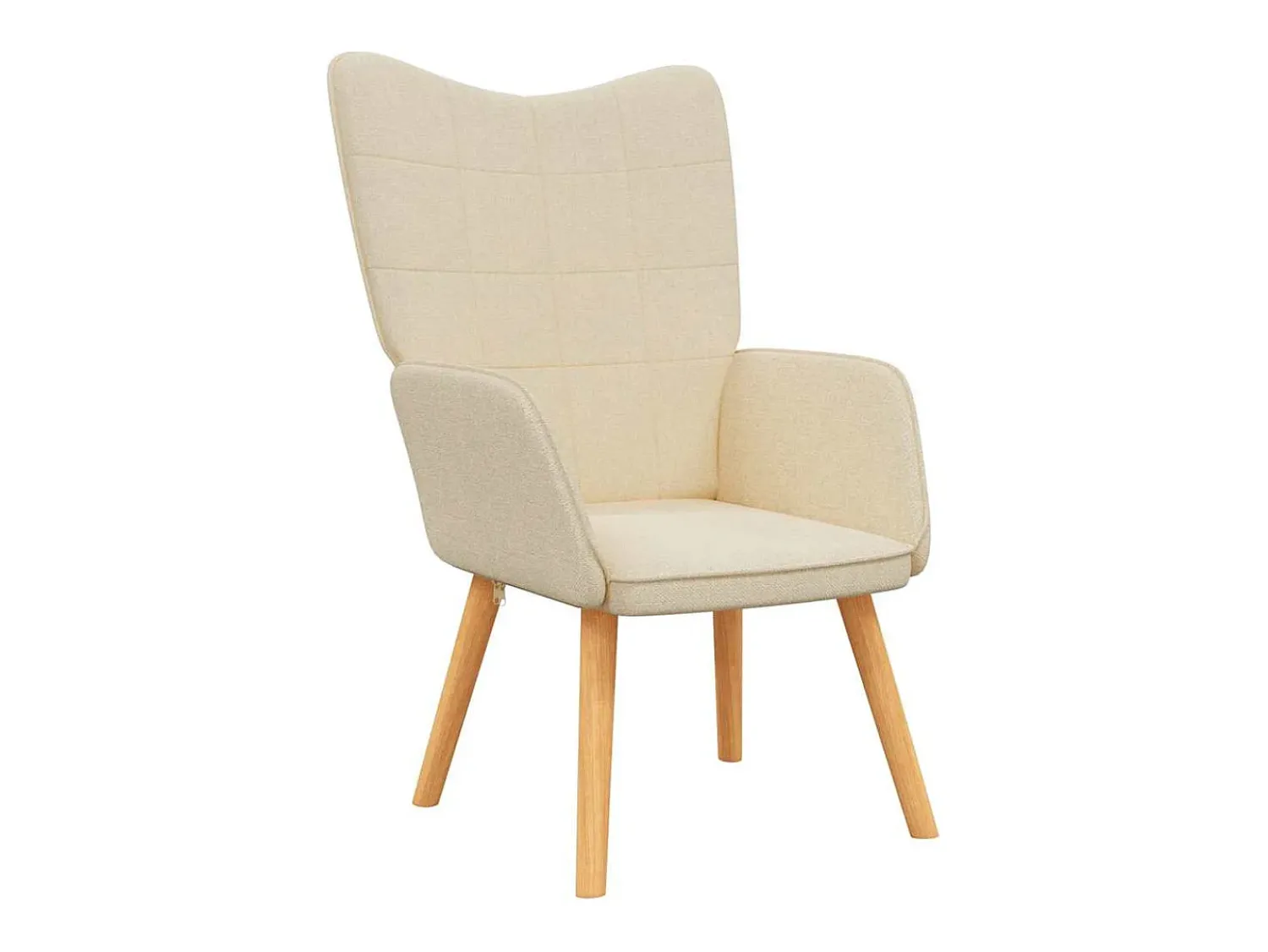 Poltrona|vidaxl Cadeira de descanso tecido cor Creme