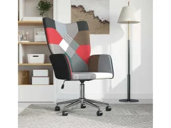 Poltrona|vidaxl Cadeira de descanso tecido de retalhos Multicor