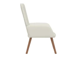 Poltrona*vidaxl Cadeira de descanso veludo branco nata Creme