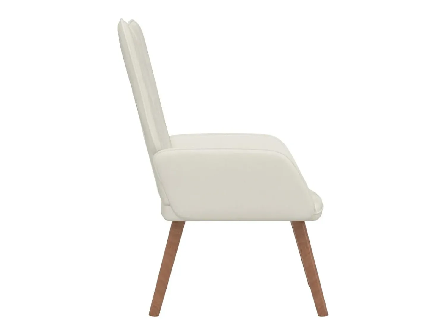 Poltrona*vidaxl Cadeira de descanso veludo branco nata Creme
