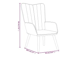 Poltrona*vidaxl Cadeira de descanso veludo branco nata Creme