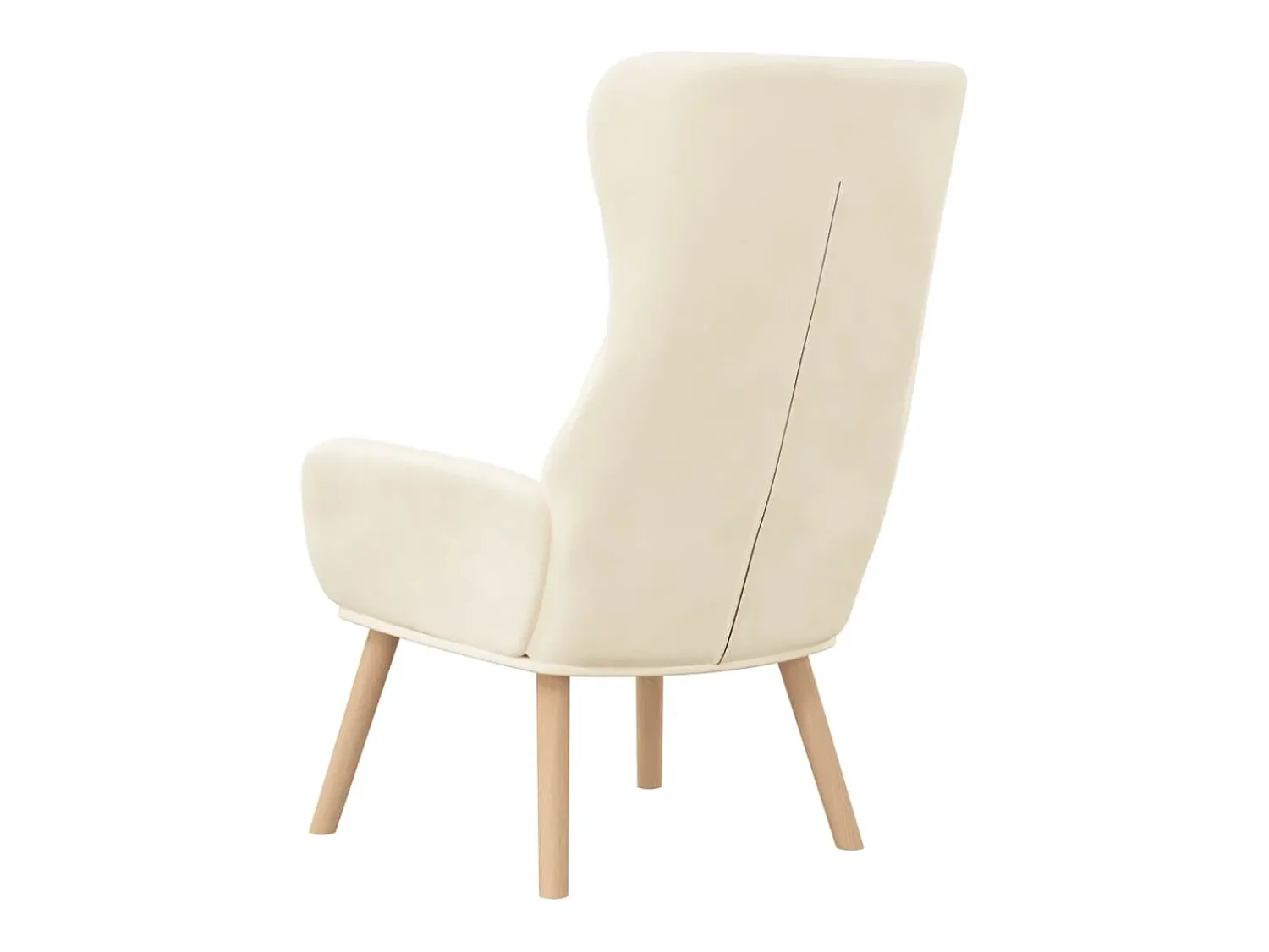 Poltrona* Cadeira de descanso veludo branco nata PT927548 Creme