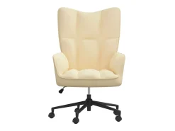 Cadeira de descanso veludo branco nata PT903911^ Poltrona