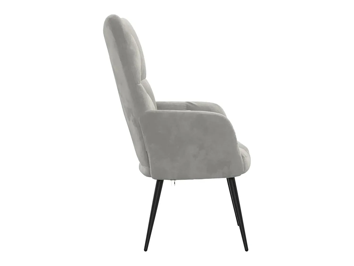 Poltrona*vidaxl Cadeira de descanso veludo cinzento-claro Cinzento claro