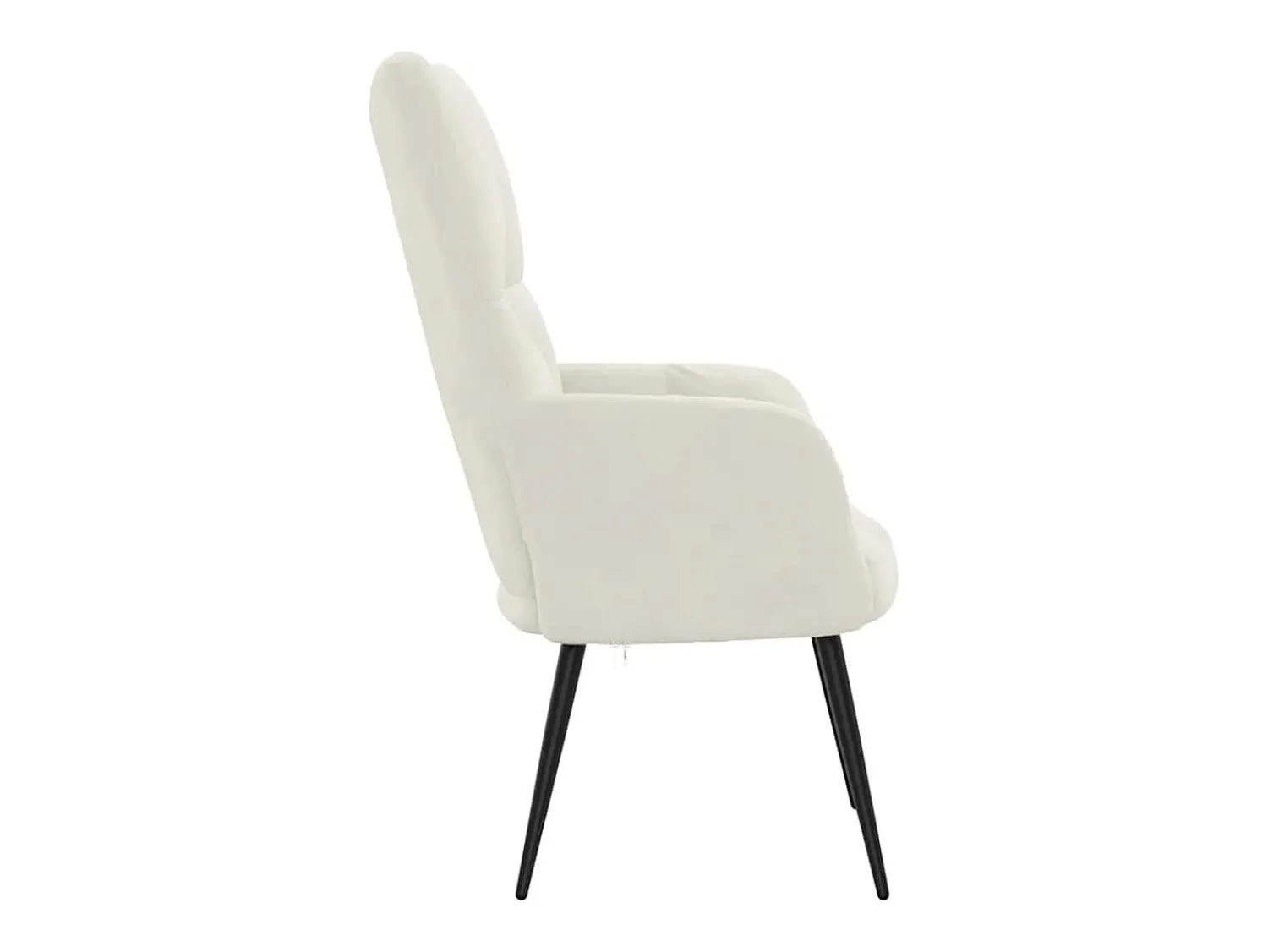 Best vidaxl Cadeira de descanso veludo branco nata Creme