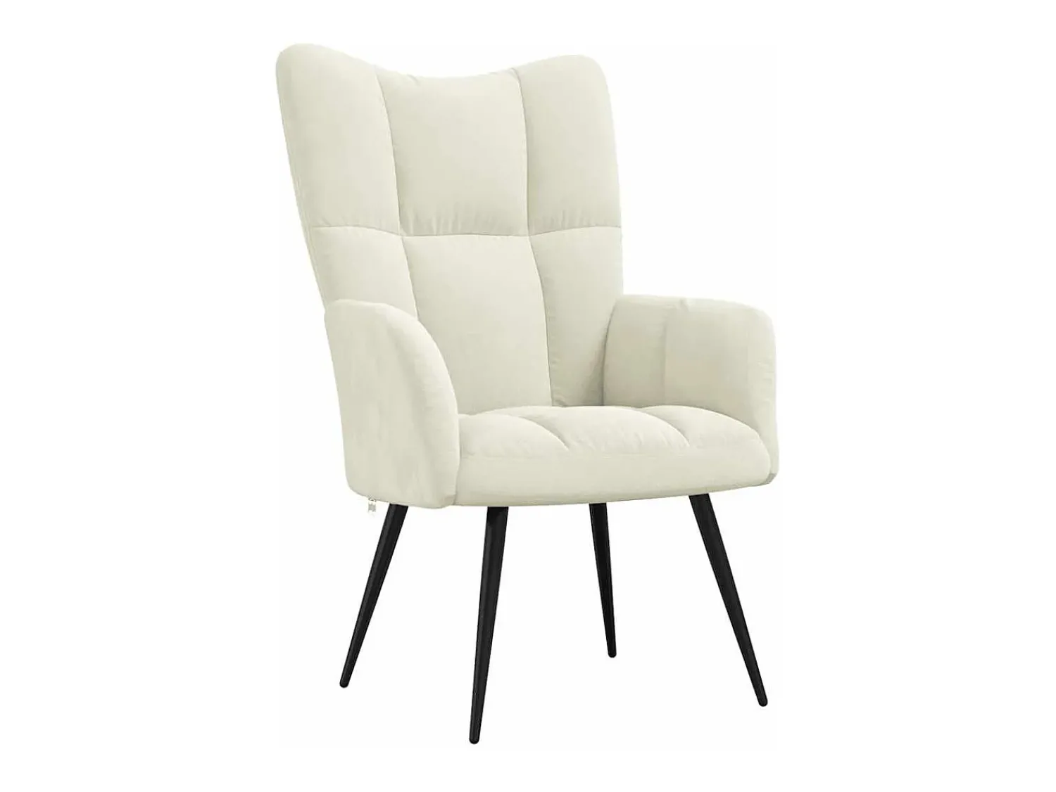 Best vidaxl Cadeira de descanso veludo branco nata Creme