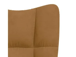 Online vidaxl Cadeira de descanso veludo Castanho