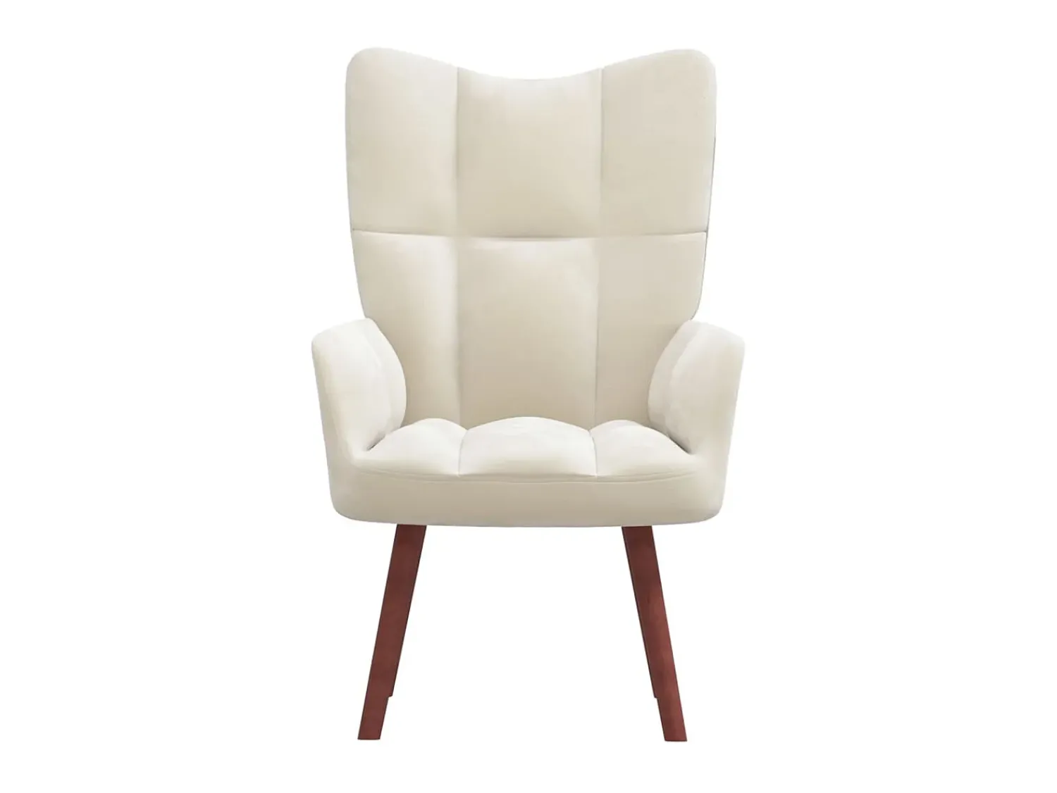 Poltrona| Cadeira de descanso veludo branco nata PT457673 Creme