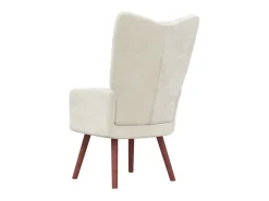 Poltrona| Cadeira de descanso veludo branco nata PT457673 Creme