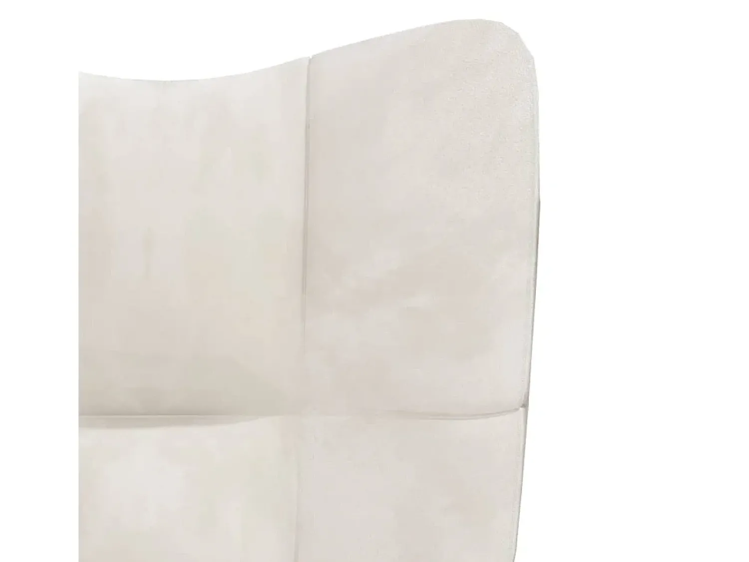 Poltrona| Cadeira de descanso veludo branco nata PT457673 Creme