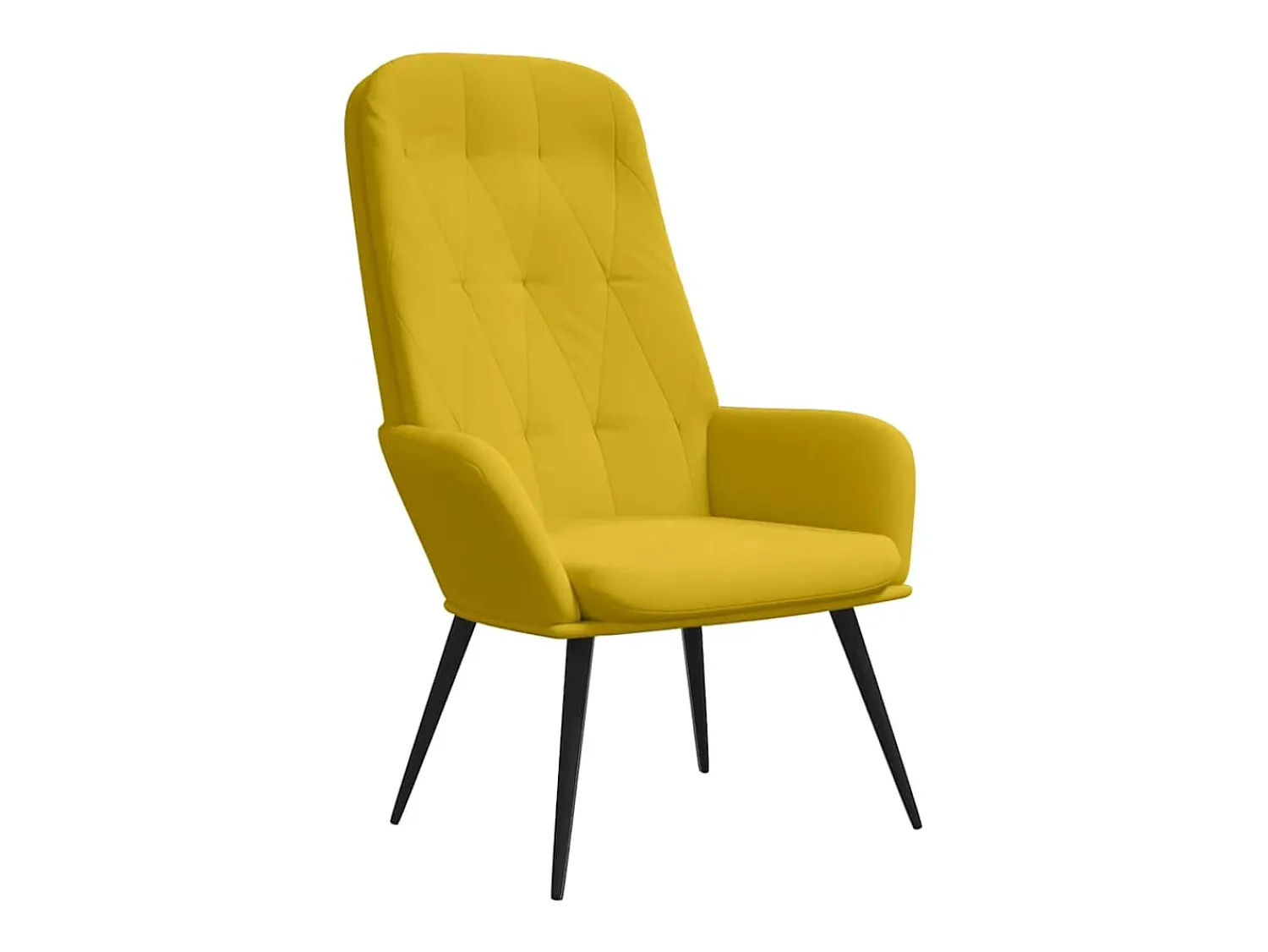 Hot vidaxl Cadeira de descanso veludo mostarda Amarelo