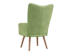 Poltrona|vidaxl Cadeira de descanso veludo -claro Verde