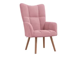 vidaxl Cadeira de descanso veludo Rosa