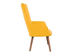 Poltrona* Cadeira de descanso veludo mostarda PT638438 Amarelo