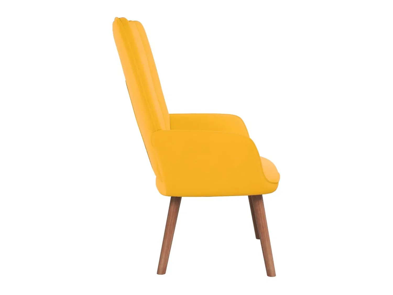 Poltrona* Cadeira de descanso veludo mostarda PT638438 Amarelo