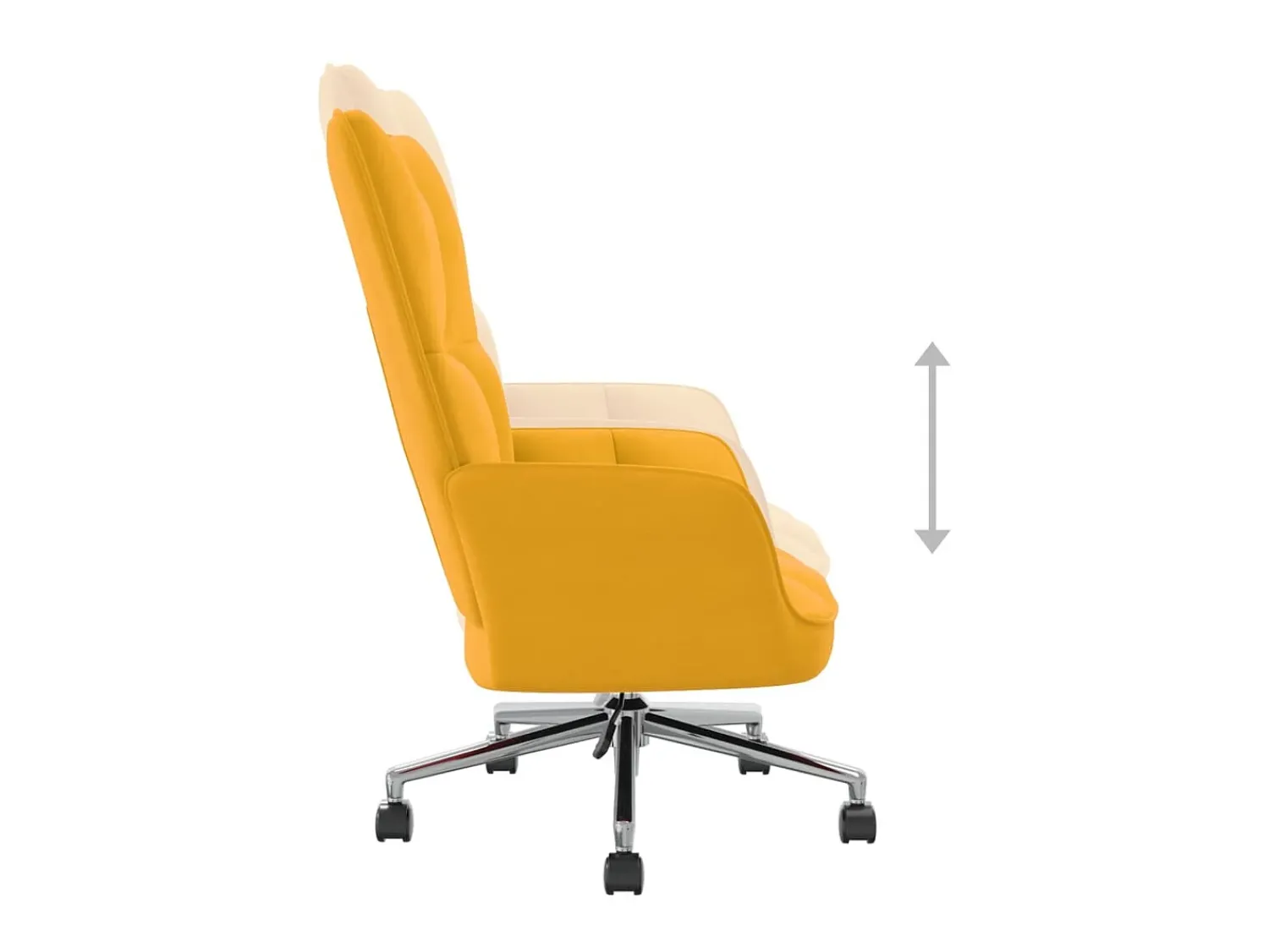 Poltrona| Cadeira de descanso veludo amarelo mostarda PT655155 Azul