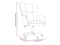 Poltrona|vidaxl Cadeira de descanso veludo branco nata Creme