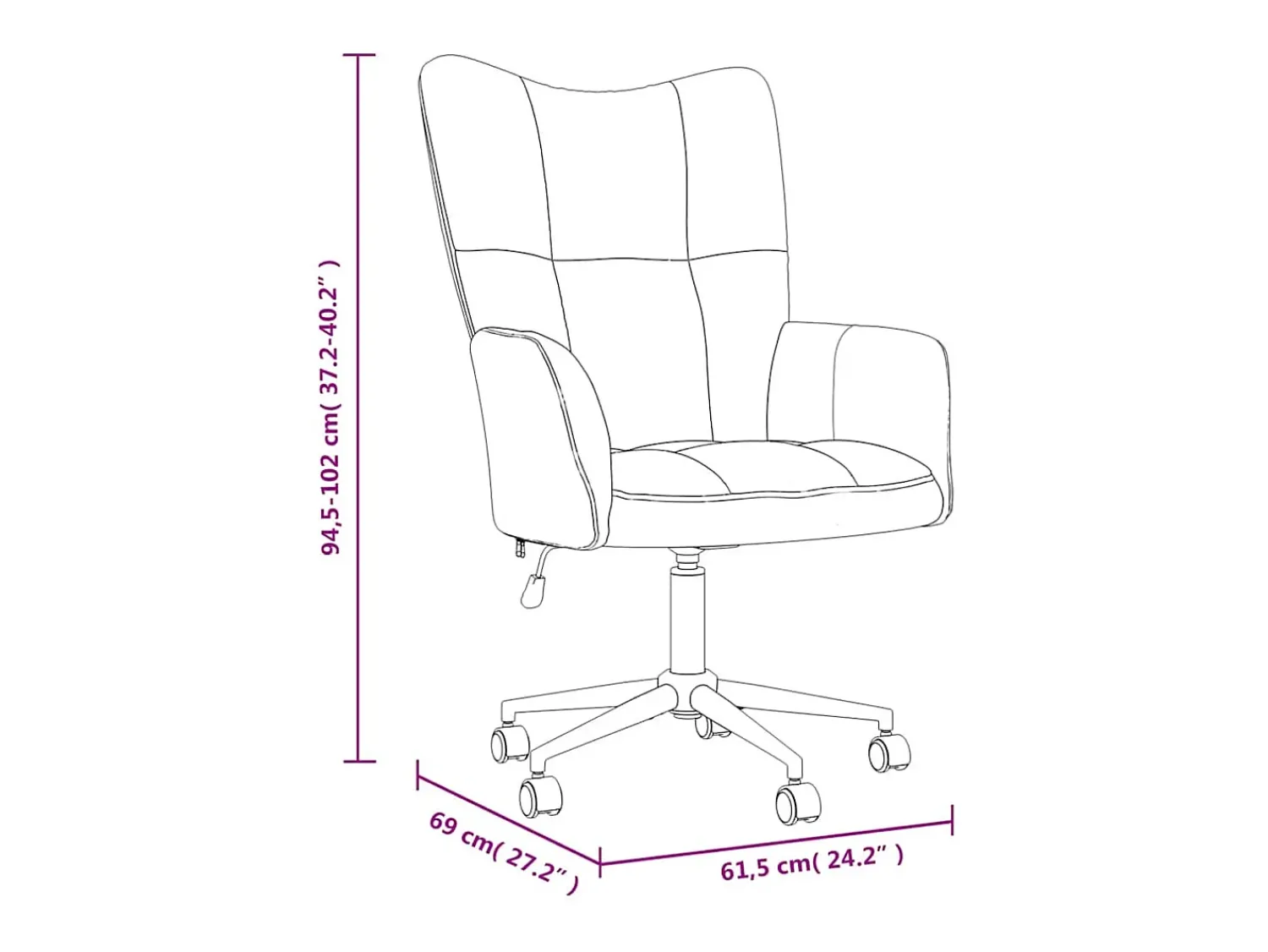 Poltrona|vidaxl Cadeira de descanso veludo branco nata Creme