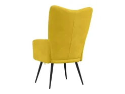Outlet vidaxl Cadeira de descanso veludo mostarda Amarelo