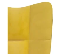 Cadeira de descanso veludo amarelo mostarda PT800890^ Poltrona