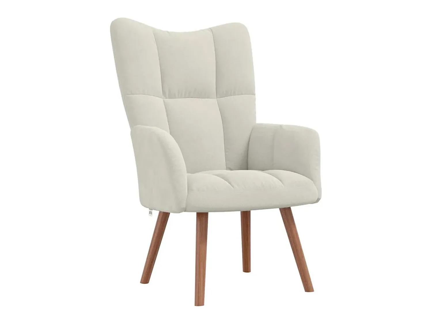 Poltrona*vidaxl Cadeira de descanso veludo branco nata Creme