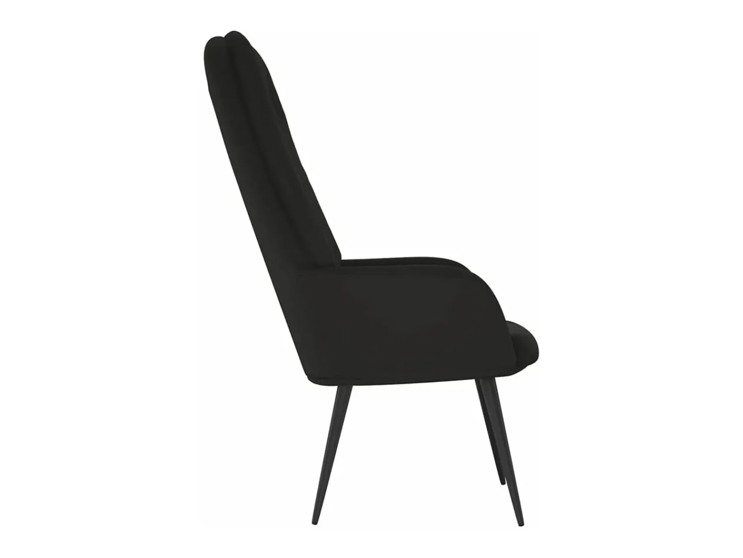 Clearance vidaxl Cadeira de descanso veludo Preto