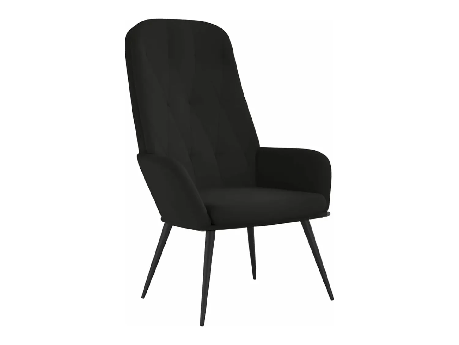 Clearance vidaxl Cadeira de descanso veludo Preto