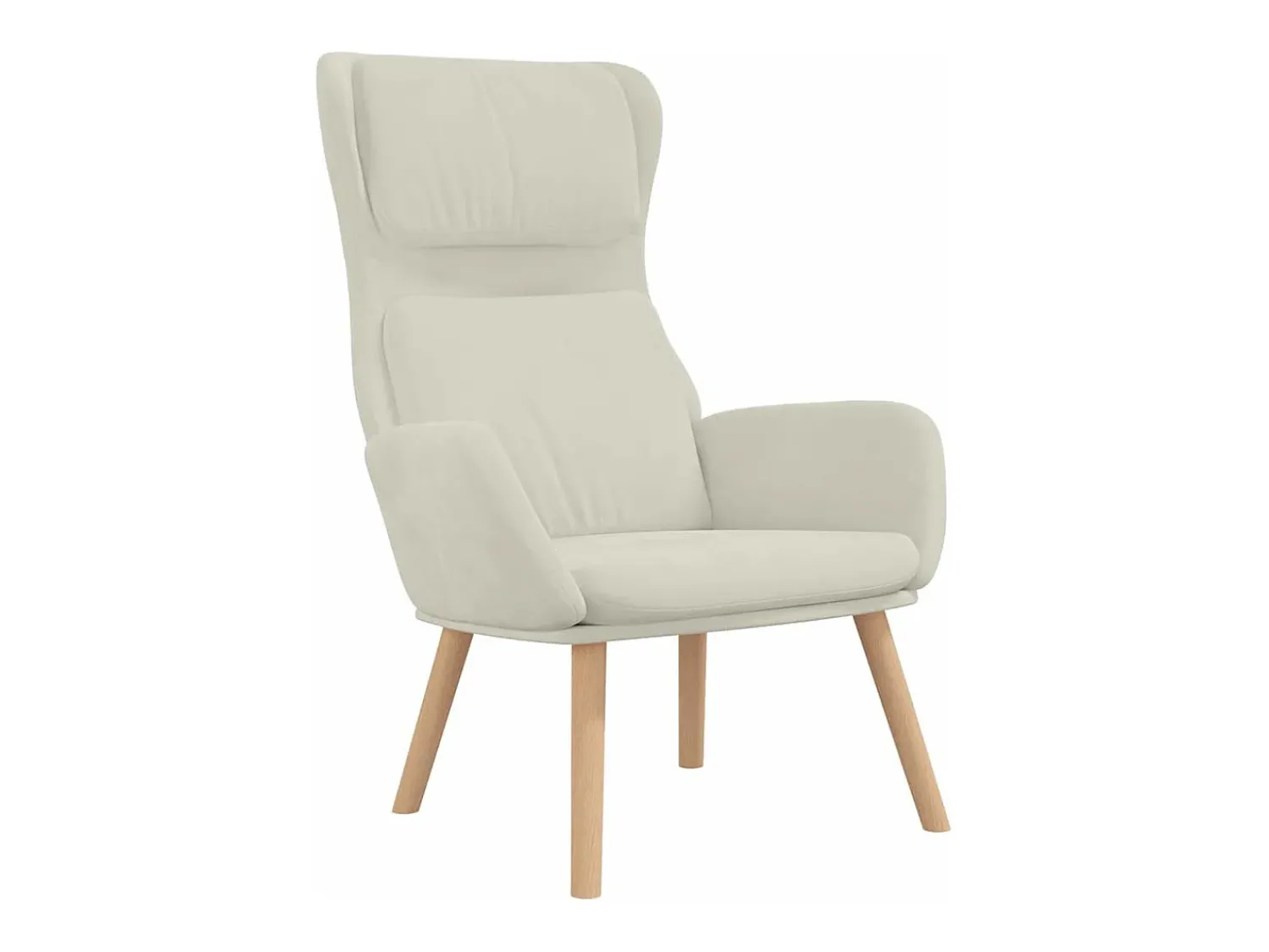Outlet vidaxl Cadeira de descanso veludo branco nata Creme