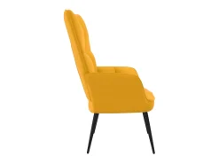 Clearance Cadeira de descanso veludo amarelo mostarda PT890508 Azul