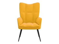 Clearance Cadeira de descanso veludo amarelo mostarda PT890508 Azul
