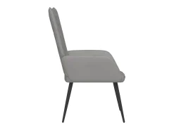 Poltrona|vidaxl Cadeira de descanso veludo -claro Cinzento