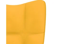 Cadeira de descanso veludo amarelo mostarda PT177304^ Poltrona