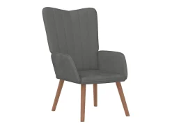 Discount vidaxl Cadeira de descanso veludo -escuro Cinzento