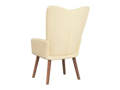 Poltrona| Cadeira de descanso veludo branco nata PT617468 Creme