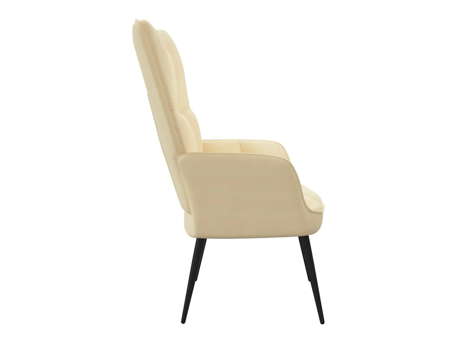 Cadeira de descanso veludo branco nata PT504912^ Poltrona