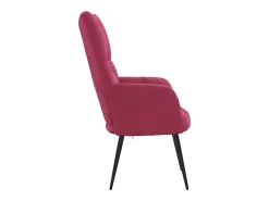 Poltrona|vidaxl Cadeira de descanso veludo tinto Vermelho