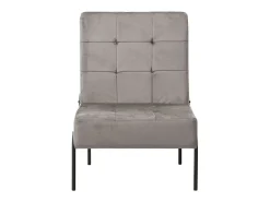 Poltrona* Cadeira de descanso 65x79x87 cm veludo -claro PT420633 Cinzento