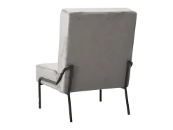 Poltrona* Cadeira de descanso 65x79x87 cm veludo -claro PT420633 Cinzento
