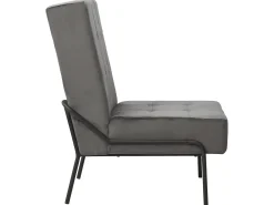 Poltrona| Cadeira de descanso 65x79x87 cm veludo -escuro PT729673 Cinzento